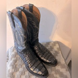 Men’s designer reptile skin cowboy boots impeccable condition